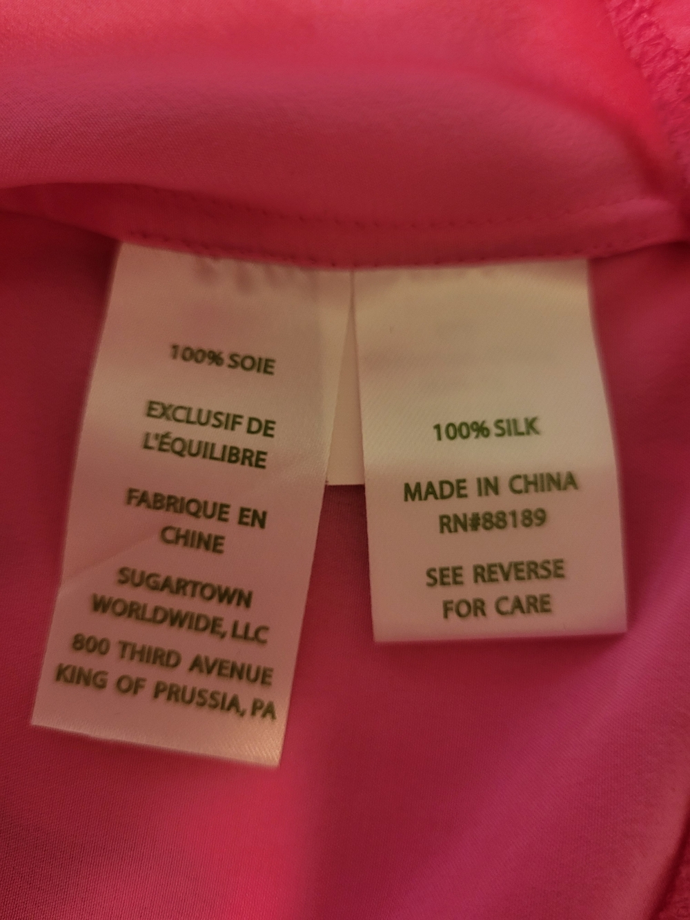 Lilly Pulitzer Hot Pink Ruffle-Hem Spaghetti Strap Top. - Picture 5 of 5